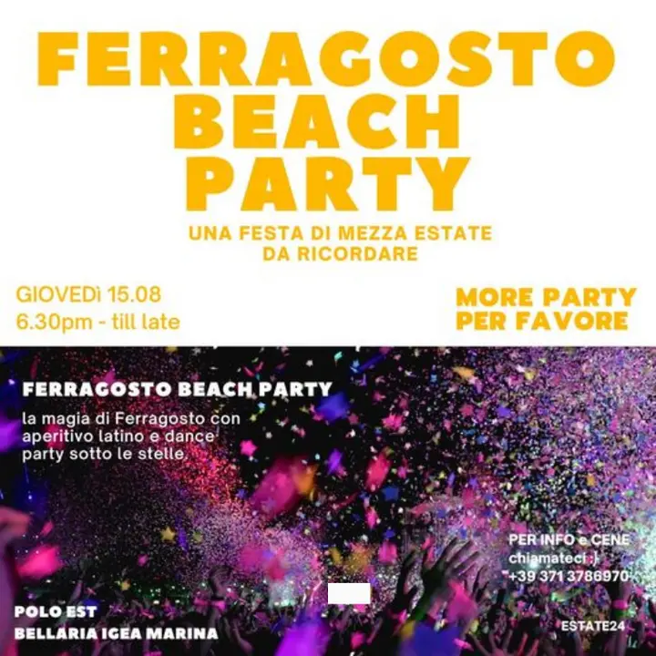 BEACH PARTY DI FERRAGOSTO