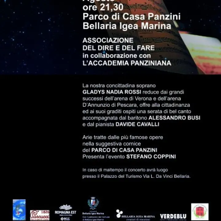 14 AGOSTO_ PARCO CASA PANZINI: 'LIRICA SOTTO LE STELLE'