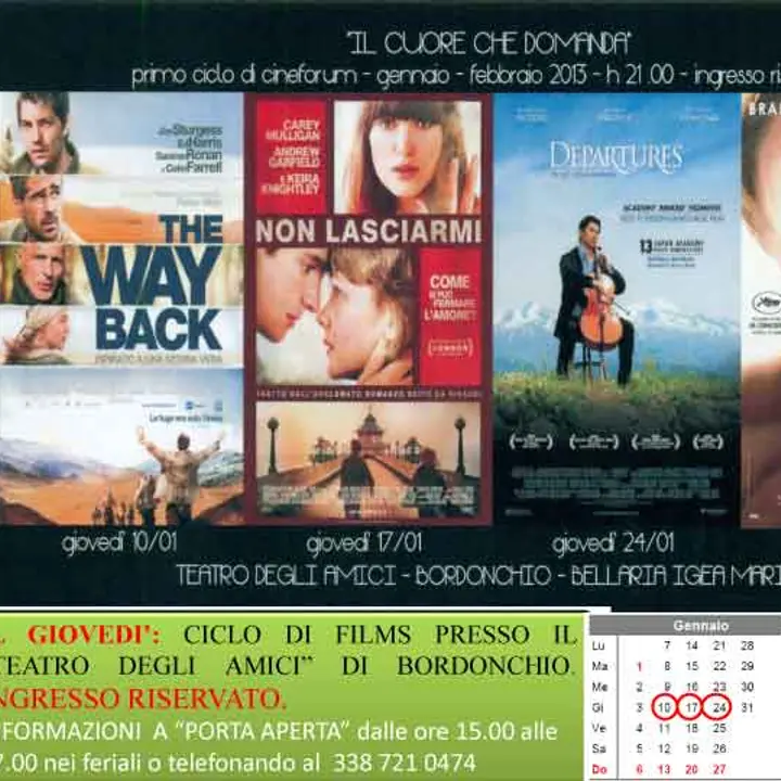 CINEFORUM "IL CUORE CHE DOMANDA" 24 gennaio 2013