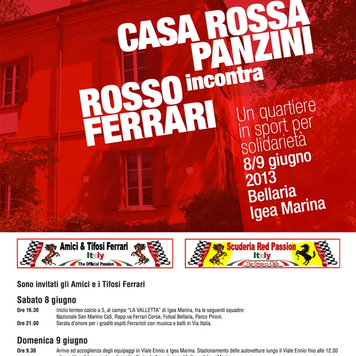 CASA ROSSA PANZINI INCONTRA ROSSO FERRARI 08-09 giugno 2013