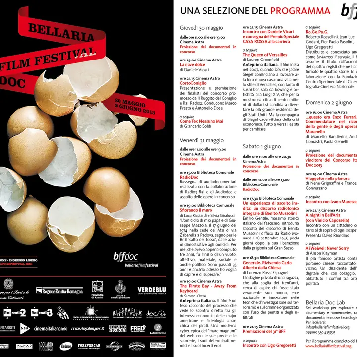 31^ edizione BELLARIA FILM FESTIVAL 30 maggio-02 giugno 2013