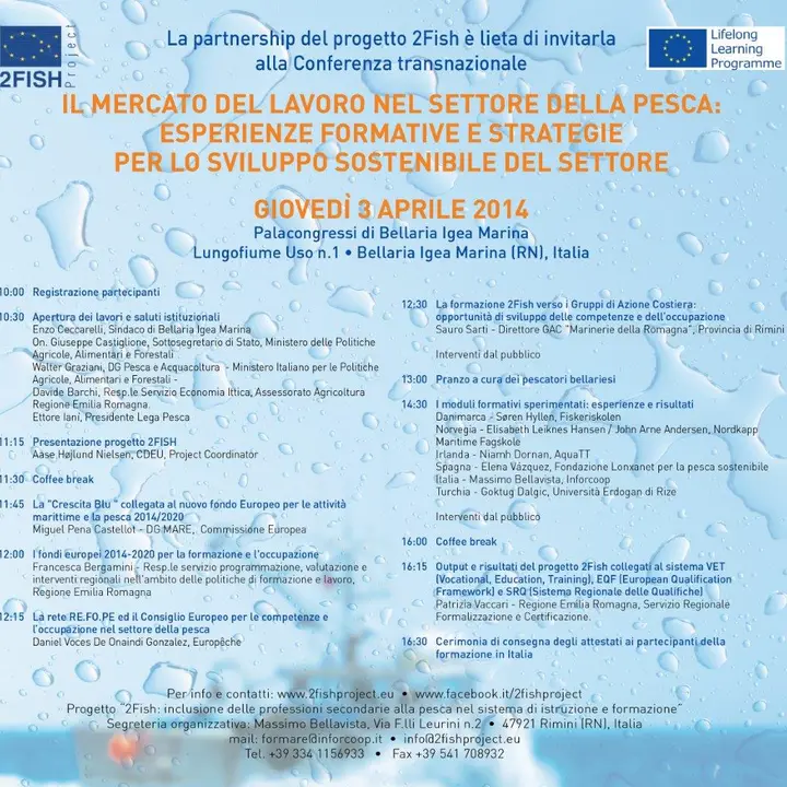 CONFERENZA TRANSNAZIONALE PROGETTO 2FISH 04 aprile 2014