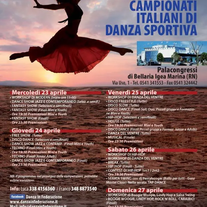 CAMPIONATI ITALIANI DI DANZA SPORTIVA 23-27 aprile 2014